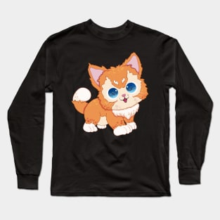 The little orange cat for Men Women Kids Boys Girls love orange cat Long Sleeve T-Shirt